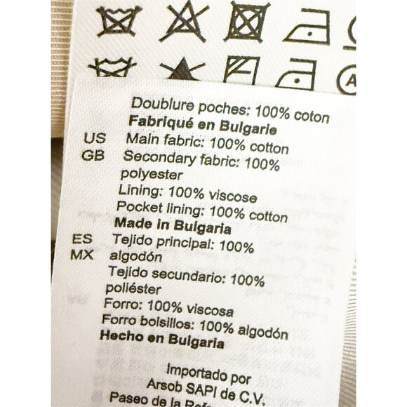 Sandro Victory Plaid Back Cotton Trench Coat 36/S - Picture 15 of 16